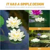 Decorative Flowers Lotus Pond Floating Artificial Lily Leaves Water Leaf Pad Realistic Pool Pads Ornament Fake Foam Aquarium Lifelike Decor