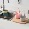 Panier de drainage éponge monté sur le robinet de cuisine Panier de vidange Élevain Broche de support de support en plastique