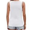 Women's T Shirts Women Top Summers Ribbed Sleeveless Basic Camisole Buttons Down Blouses 066C
