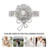 Dekorativa blommor handledsblommor Corsage Wristlet Prom Wedding Bouquet Rhinestones Bride Bridesmaids Buquets Accessories