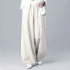 Frauenhose 2024 Frühling Frauen Baumwolle Herbst lässig weibliche weibliche lange Hosen schlanke elastische Taille Solid Plus Size