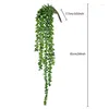 Decorative Flowers 1pcs Artificial Plant Wall Hanging Vines Datura Rattan Succulents Plastic Leaf Grass Wedding Decoration Living Room