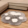 Carpets Animal Bedroom Carpet acrylique Fibre Bedside Salon Room de la zone chaude Mat de sol de tapis pour la maison 50x60 cm blanc noir