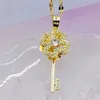 Colares pendentes clássicos de colar de porta-chave personalizados clássicos Moda de moda de luxo de luxo em forma de clavô em forma de coração pingente