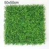 Dekorative Blumen 1PC künstlicher Rasen Simulation Rasengrüne Pflanzwand 50x50 cm Plastikblumendekoration für das Hausgarten Cafe Festlich