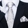 مجموعة ربطة عنق مجموعة أزياء Jacquard 100 ٪ حريرية حريرية حاضر التعادل مربعات جيب كوفلينك مجموعة قميص منقوشة