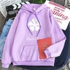 Herrtröjor tröjor harajuku anime manga svarta klöver hoodies unisex long slve hip hop strtwear plus size vinter lapptäcke män tröjor t240510