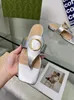 24s Italie Design rond des sandales imbriquées Chaussures Femmes Easy Wear Ush Nappa Le cuir pantoufles Slip on Slide Flats Easy Wear Walking EU35-40 0