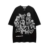 Camisetas masculinas 1988 strt wear y2k camiseta com um padrão de desenho animado de desenho animado harajuku anime pulôver masculino hipster ts t240510