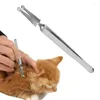 Ferramenta de removedor de carrapato de vestuário de cachorro portátil gancho de pulgas de aço inoxidável Tweezer Pull Acessórios de preparação para animais de estimação