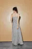 Casual Dresses Off Summer Stripe Spaghetti Strap Maxi For Women Zevity Vacation Slim Elegant Sleeveless Dress Vestidos Para Mujer