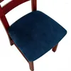 Pokrywa krzesełka zima wodoodporna zdejmowana pokrywka gastronomiczna aksamitna rozciąganie poduszek poduszka krzesełka Housse de Chais