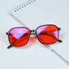 Sonnenbrille Shinu Y2k Style Brille Männer Frauen quadratische Form rot