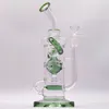 Pipe d'eau en verre en verre turcelaire 12 pouces en tête de gréement Bong Dab Recycler Neo Fab Slit Hub Bongs Smoke Pipes 14,4 mm Bol régulier portable entrepôt américain