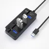 USB 3.0 Adaptateur d'alimentation 4 Port Multi USB Splitter Hub Hub Hub 2.0 USB Multiple Expander Switch Cable Hub Agking Stations