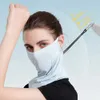 Máscaras de face de moda pente de pescoço unissex gelo seda respirável balaclava anti -UV máscara facial bloqueando o bandagem militar multi -câmera de sol q240510