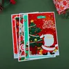 Enveloppe-cadeau 10 PCS Sac à biscuits de bonbons de Noël mignon de Noël de Noël pour le Père Noël pour la maison pour une année en plastique emballage