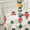 Tala de mesa de natal quebra -nozes 60 polegadas Toca de mesa redonda panos circulares de floco de neve de inverno Cubra renda para jantar de cozinha