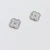 2024 DESIGNEURS 4 / quatre feuilles Clover Charm boucles d'oreilles Silver Fashion 18K Gold pour femmes filles bijoux de mariage de la Saint-Valentin Gift
