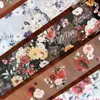 Gift Wrap 5cm 2m Vintage Flowers Washi Tape Stickers Decorative Adhesive Diy Masking Handmade Scrapbooking Material
