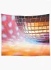 Gobeliny Disco Ball Dancing Nightclub Dance Floor Light Show gobelrz estetyczne tapety wystrój domu