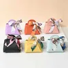 Gift Wrap Easter Eid Wedding Leather Bag Favorite Mini Box Handbag for Guests with Ribbon Packaging to Distribute Party GiftsQ240511