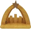 Collection de foi et d'espoir confortable Nativity Creche avec étoile sur le toit stable pour Noël Sainte Figurine Set Polyresin H139818002