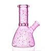 Tutti nuovi simpatici graziosi rosa addensati in vetro resistente al calore Bong Rosa Pink Design Starry Triangle Hookah Pot and Pipe