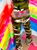 Pantalon féminin Punk Camouflage tenue décontractée Harajuku Emo Girls Sexy Crazy Retro Tube Top Gothic Rock Y2k Goth Lace Up Streetwear