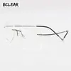 Blear Rimless Fashion Designer de mode lunettes optiques Fadre des hommes et des femmes Spectacle flexible léger 240507.