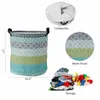 Laundry Bags Watercolor Bohemian Style Ethnic Batik Tribal Art Foldable Basket Kid's Toy Organizer Waterproof Storage Baskets