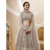 Ubranie etniczne Wedding Lehenga Choli Faux Georgette Party Wear Hafdery Salwar kameez zestawy