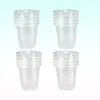 Tass jetables pailles 60pcs en plastique épaississer les fournitures de fête de tasse à boire transparente pour le restaurant de bar