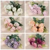 Dekorative Blumen Rose künstliche Seiden Sammelalbum Peony Weihnachten Hochzeitsfeier Bouquet für Vase Home Valentinstag Dekoration