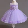 Girl Dresses HETISO Kid's Dress Beading Baby One-piece Princess Gown Spring Summer Toddler Born Clothes 0 To 12 24 Months