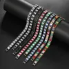 Bracelets de tennis en cristal réglable pour femmes hommes colorés zircon pliant de boucle pliante bracele à la main fête des bijoux de mode sexy 240423