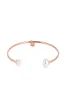 10PCSet Fashion Elegancka błyszcząca różowe złoto otwarta bransoletka dla kobiet Perła Bransoletka Trend Biżuteria 3958784
