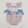 Wholesale Kids born Embroidery One-piece Coverall Bodysuit Baby Girl Toddler Stripes Romper Jumpsuit Clothing 240512