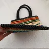 Bolsas de joalheria Mulheres de luxo Bolsa de pérola acrílica Tote de pérolas de primeira mão Marca de balde artesanal Bolsas de designers de miçangas