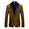 Ternos masculinos vestidos de noiva de luxo brilhantes Blazers para homens Slim Fim Jacket