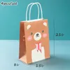 Enveloppe-cadeau 1 pack de dessins de dessins animés Sac à bonbons mignon Biscuit Biscuit Childrens anniversaire Party Decoration DIY Baking Packaging Gift Suppliesq240511