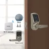 Smart Keyless Entry Door Scyan X2 Handhendel Lock, met toetsenbordtoegang, automatische vergrendeling, geschikt voor gezinnen, Airbnb -huurwoningen, Satin Nickel