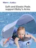 Mambobaby Baby Basen Floating Black Bail Mata używana do niemowlęcia nie nadmuchiwana narodowa zabawka plażowa z parasolem 3-24 miesięcy 240509