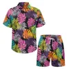Suisses de survêtement masculines Hawaiian 2pcs Shirts Suit Men Men Fashion Tracks Tracks 3D Print Shirts Shorts de plage en deux pièces Hawaii Unisexe Clothing Q2405010