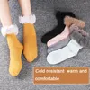 Chaussettes féminines harajuku fausse fourrure furry hiver chaud épaississeur de coton chaussette de coton mate