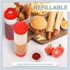 Storage Bottles 16 Oz Inverted Plastic Squeeze Refillable Tip Valve Dispenser Condiment Bottle For Sauces Ketchup