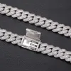 Hip Hop Mens Jewelry Cubana Pass Diamond Tester 18mm Iced Out Moissanite Cuban Link Chain Halsband med GRA -certifikat