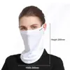 Fashion Face Masks Neck Gaiter Unisexe Silk Silk Boullant Boullon Boulonnement Anti UV Masque facial facial Bandage militaire Multim Camera Sunshade Q240510