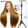 Mannequin Heads Professional Hairstyle Doll gebruikt voor kapper onderwijs Human Training Head met pruikhouder Tip Style Q240510