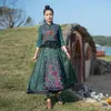 Rokken zware industrie borduurwerk verbeterde paarden rok retro geplooide nationale stijl maxi Chinese traditie kleding